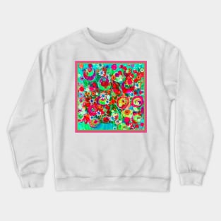 Pop-Art Flowers Crewneck Sweatshirt